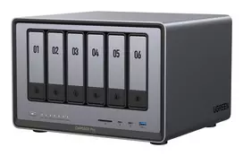 Ugreen DXP6800 Pro NAS darbalaukio serveris Intel® Core™ i5 8GB DDR5 pilka, juoda