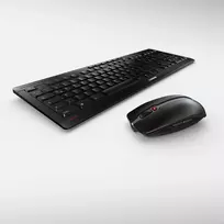 CHERRY Stream Desktop Recharge belaidė klaviatūra su pele, RF Wireless, juoda