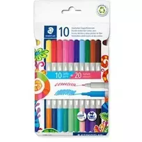 Staedtler 3280 C10 Twin Color flomasterių rinkinys su dviem galiukais (10 vnt.)