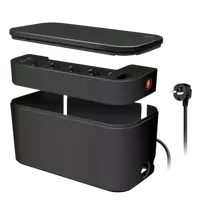 LogiLink LPS282U ilgintuvas 4 kištukiniai lizdai 2 USB-A 1 USB-C juodas