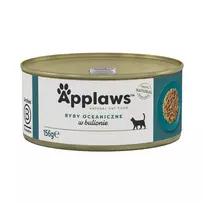 APPLAWS Šlapias kačių ėdalas su okeanine žuvimi sultinyje, 156g