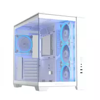 Korpusas ASUS A32 PLUS/WT/TG/ARGB Mid Tower, baltas, ATX, grūdintas stiklas, ARGB, USB-C, palaiko iki 420 mm GPU