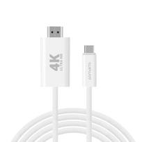 HDMI kabelis 4smarts 540955 2m USB C HDMI Type A baltas