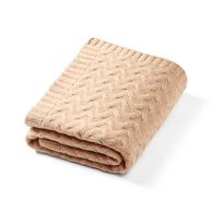 BABYONO Merino vilnos antklodė, tamsiai smėlio spalvos