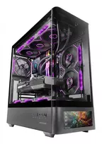 Korpusas PC Tacens Mars Gaming MCLCDPRO Midi Tower – Juodas, IPS 7,2 colio ekranas, maitinimo šaltinis apačioje, ATX/Micro‑ATX/Mini‑ITX