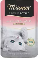 Šlapias kačių ėdalas Miamor Ragout Royale vištiena ir lašiša 100 g – be grūdų, be sojos, be glitimo