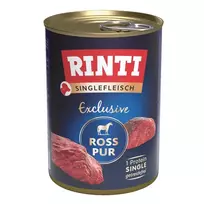 Šlapias šunų ėdalas RINTI Singlefleisch Exclusive Horse 400 g – vieno baltymo (arkliena) suaugusiems šunims
