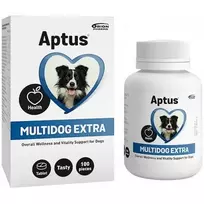 Papildas šunims Aptus Multidog extra – vitaminai ir mineralai suaugusiems šunims, 100 tablečių, 200 g