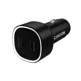 Automobilinis įkroviklis CANYON OnDrive 60 PD 60W 2xUSB-C juodas