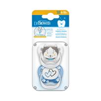 Dr. Brown's PreVent BUTTERFLY ortodontinis čiulptukas 6-12m gyvūnų kolekcija mėlyna 2 pak.