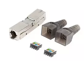 LANBERG RJ-45 FTP Cat6A kištukas 8P8C, 2 vnt. su įrankiu nereikalaujančiu užspaudimu