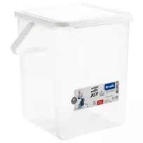 Plastikinis indas skystiems plovikliams Rotho Basic 9 L baltas su dangteliu ir pakabinimo anga