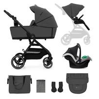 KINDERKRAFT 3in1 daugiafunkcis vežimėlis YOXI Mink Pro Moonling Ht Grey