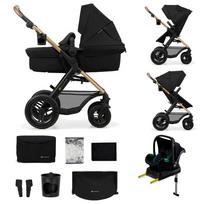 KINDERKRAFT daugiafunkcis vežimėlis MOOV 2 4in1 Pure Black AIR WHEELS