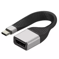 Techly ICOC-USBC-DP12 vaizdo kabelio adapteris 0,131 m USB Type-C – DisplayPort, juodas