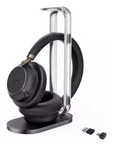 Yealink BH76 Plus belaidė ausinė su įkrovimo stovu, juoda, USB-C/A