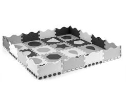 MILLY MALLY Porolono dėlionės kilimėlis 36 vnt. Jolly 4x4 Shapes - pilka