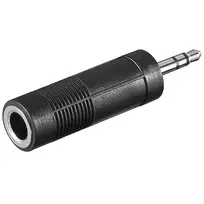 Goobay Ausinių AUX adapteris 3,5 mm kištukas į 6,35 mm lizdą juodas