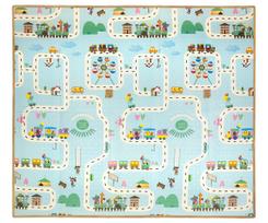 MILLY MALLY Play Trains and Cars sulankstomas putplasčio kilimėlis
