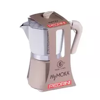 Kavos virimo aparatas Pedrini 02CF169 – mokos kavinukas, dažytas aliuminis, 6 puodeliams