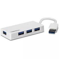 USB 3.2 Gen 1 šakotuvas Trendnet TU3-H4E, 4× Type-A, baltas