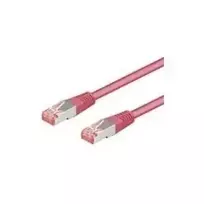 Goobay CAT 6-100 RJ-45 SSTP 1 m tinklo kabelis, rausvos spalvos