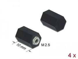 Tarpinė šešiakampė M2.5 10 mm juoda 4 vnt. DeLOCK 60243