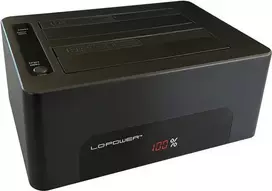 LC Power LC-DOCK-U3-V - HDD-Dockingstation mit Netzanzeige, Ein/Aus-Schalter Schächte: 1 - 2.5 / 3.5 gemeinsam genutzt (6,4 cm/8,9 cm gemeinsam genutz