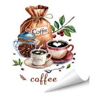 Kavos arbatos puodelio sienos lipdukas Nuimamas, nulupamas ir klijuojamas Latte sienos meno lipdukai Juokingas kavos ženklas virtuvei, namų biurui, parduotuvei, barui, kavinei, užeigai, restoranui E beige