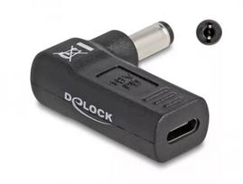 DeLOCK adapteris USB Type-C moteriškas į 5,5 x 2,1 mm vyrišką 90° kampu