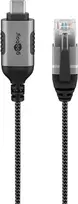 Keitiklis Goobay 74403 USB 3.1 tipas A RJ45 2m juodas sidabrinis