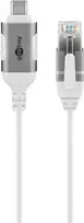 Goobay 74386 Laidinio tinklo adapteris USB 3.1 Type A – RJ45, 1,5 m, baltas