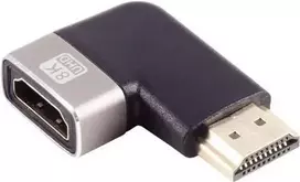 HDMI-A adapteris ShiverPeaks 10-01052 90° kairysis kampas, metalinis korpusas, palaiko iki 8K