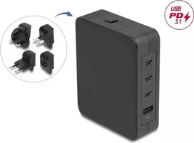 Maitinimo adapteris DELOCK 145W su 3×USB-C ir 1×USB-A
