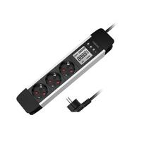 LOGILINK Power Extension 2Direct LPS285 1.4 m 3 AC lizdai patalpoms juoda sidabrinė