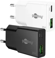 Goobay Dual Universal White AC Fast Charging Indoor Charger 100-240V 12V
