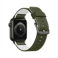 GUAN Premium Pro dirželis Apple Watch 42–49 mm Khaki/Balta