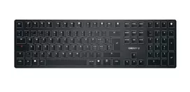 Klaviatūra CHERRY KW X ULP — Pilno dydžio, USB + RF belaidė + Bluetooth, QWERTZ Šveicariška, Juoda, LED apšvietimas, 111 klavišų