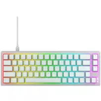 CHERRY K5V2 kompaktiška žaidimų klaviatūra USB QWERTY angliškas išdėstymas balta 67 klavišai RGB LED