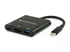 Conceptronic DONN01B nešiojamojo kompiuterio dokas / prievadų replikatorius USB 3.2 Gen 1 (3.1 Gen 1) Type-C juodas