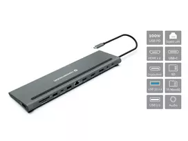 Conceptronic DONN17G 12-in-1 USB-C dokas su HDMI, DisplayPort ir USB 3.0