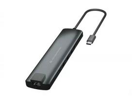 Conceptronic DONN 9-in-1 Universal USB-C adapteris su HDMI, Ethernet ir SD kortelių skaitytuvu