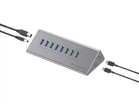 Conceptronic HUBBIES18G 10-in-1 60W USB 3.0 Hub Įkroviklio Derinys, 2-in-1 USB-C USB-A Laidas, USB 3.2 Gen 1