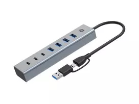 Conceptronic HUBBIES20G 7 prievadų USB 3.0 šakotuvas, 5Gbps, USB-C x 3, USB-A x 4