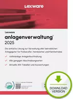 Lexware anlagenverwaltung 2025 metinė versija parsisiuntimui (365 dienų) Apskaitos programinė įranga