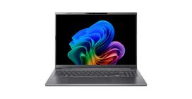 Nešiojamas kompiuteris Acer Aspire 16 AI A16-61M-R2E7 — AMD Ryzen AI 7 350, 16 colių WUXGA+ (2048x1280), 32GB LPDDR5x, 1 TB SSD, Windows 11 Home, pilka