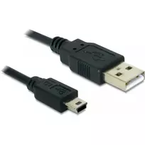 USB laidas DeLOCK 82273 USB 2.0 1 m USB A Mini-USB B juodas