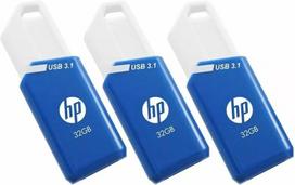 HP x755w Triple Pack USB atmintinė 32GB USB Type-A 3.2 Gen 1 (3.1 Gen 1) Mėlyna, Balta