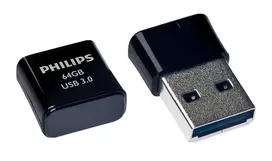Philips Pico Edition 3.0 USB atmintukas 64GB USB Type-A 3.2 Gen 1 (3.1 Gen 1) Juodas
