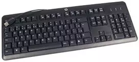 HP 672647-043 klaviatūra Office USB QWERTZ vokiška juoda